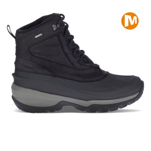 Merrell Thermo Slush Mid Shell Waterproof Winterstiefel Herren Schwarz [DE-RVCOJ]